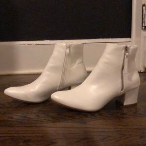 White ankle boots size 11 fits more like a size 10